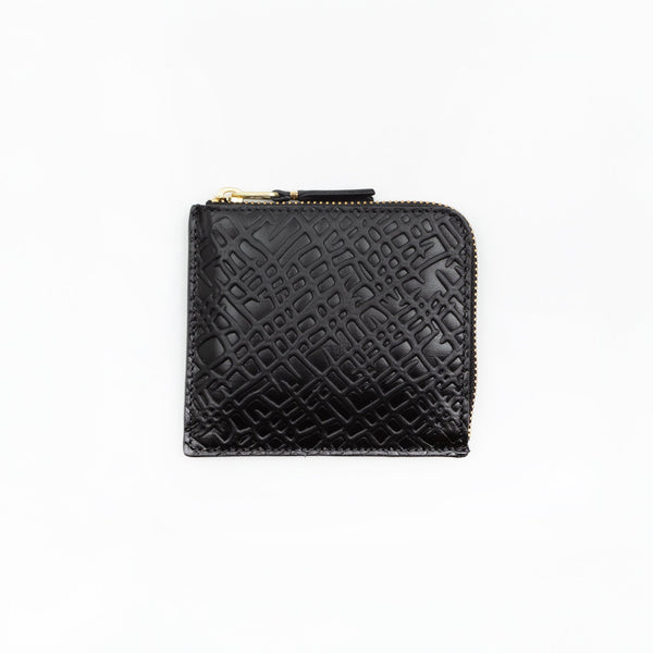 Comme des Garcons Walle - Roots Embossed - SA3100 Small Wallet - Black