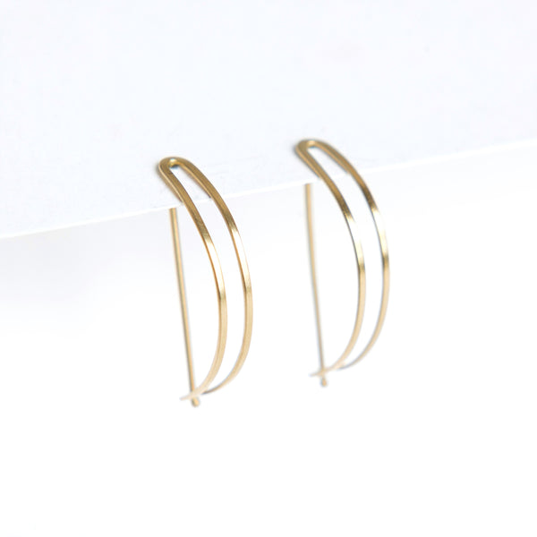 Carla Caruso - Ovalong Half Hoop Earrings