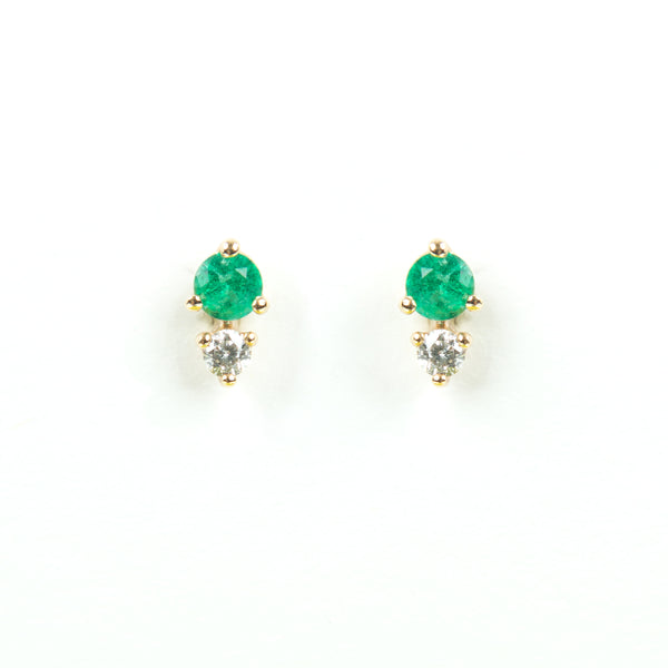 Liven Co. - Souli Emerald & Diamond Earrings