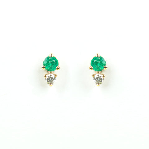 Liven Co. - Souli Emerald & Diamond Earrings
