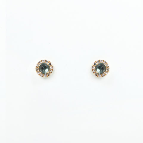 Liven Co. - Rosie 3.0mm Earrings - London Blue Topaz & Diamond