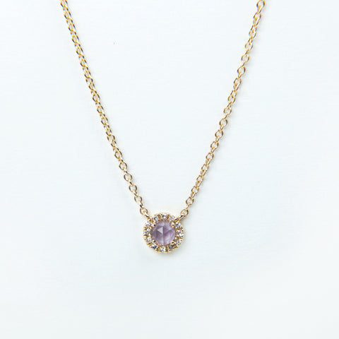 Liven Co. - Rosie 3.0mm Necklace - Amethyst & Diamond