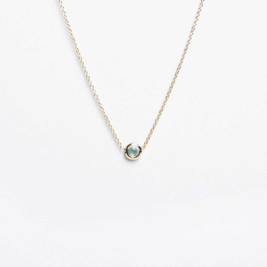 Carrie Hoffman - Baby Cab 3.0mm Necklace - Aquamarine