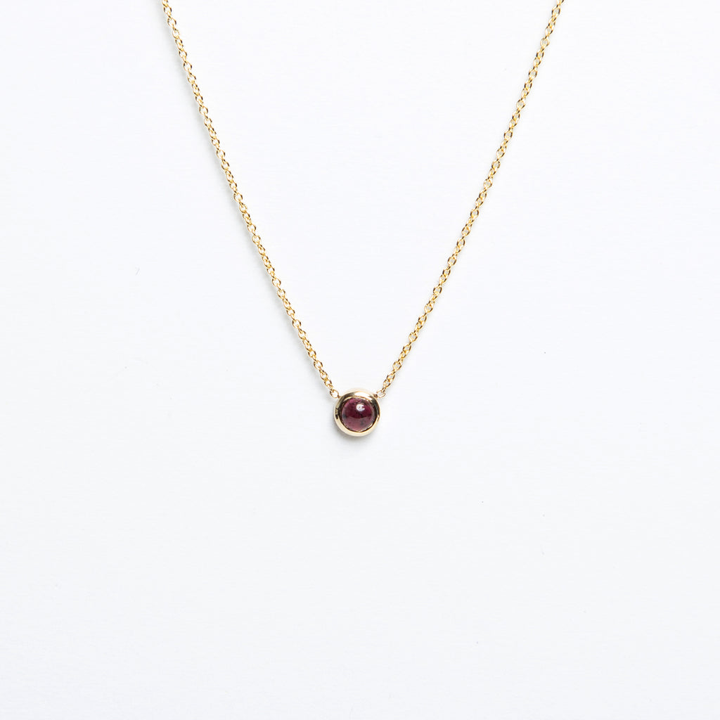 Carrie Hoffman - Baby Cab 3.0mm Necklace - Red Garnet