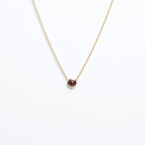 Carrie Hoffman - Baby Cab 3.0mm Necklace - Red Garnet