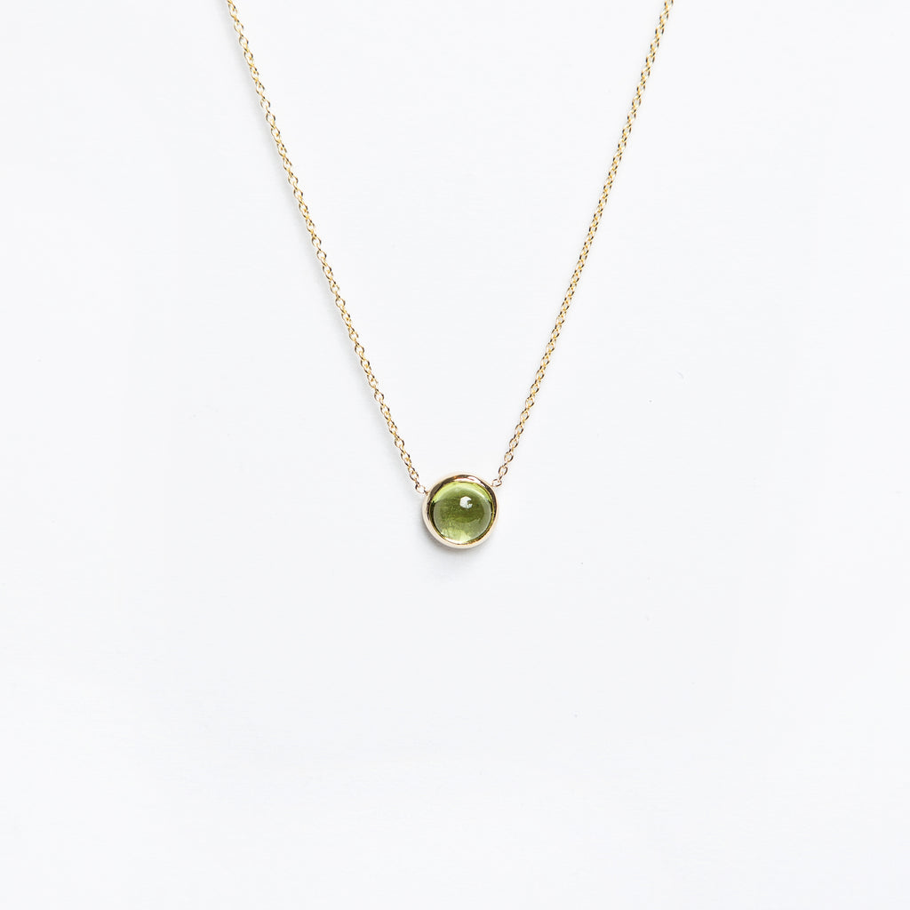 Carrie Hoffman - Round Cab 5.0mm Necklace - Peridot