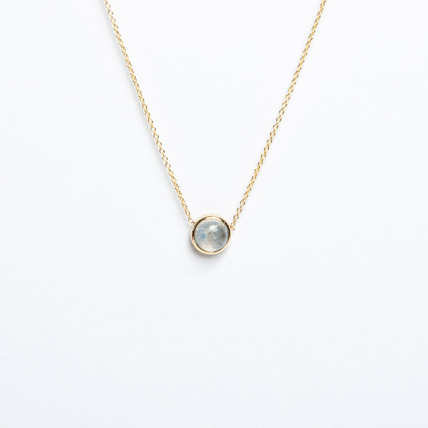 Carrie Hoffman - Round Cab 5.0mm Necklace - Moonstone