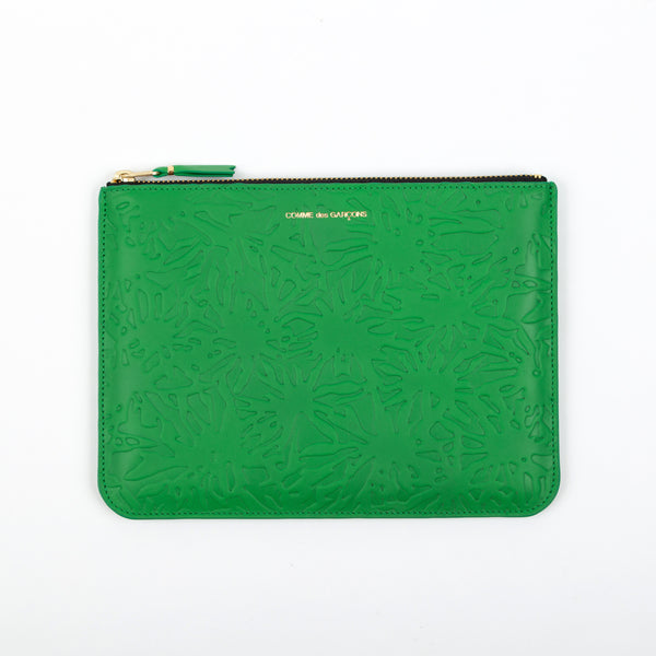 Comme des Garcons Wallets - Forest Pattern - SA5100 Large Pouch Green