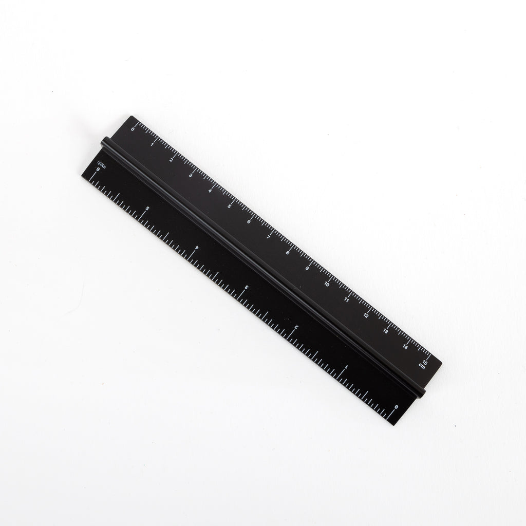 Canetti Steel Ruler 6" - Black