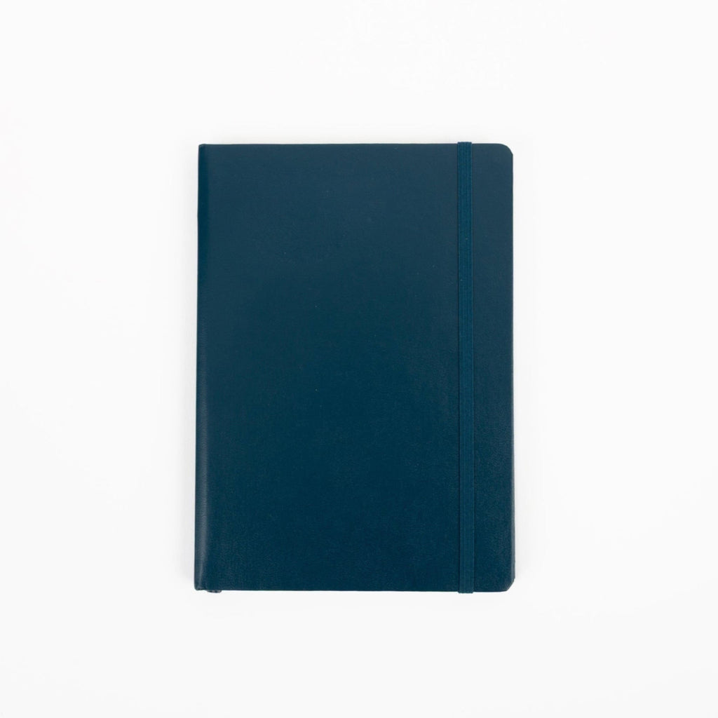 Blue notebook on a white background