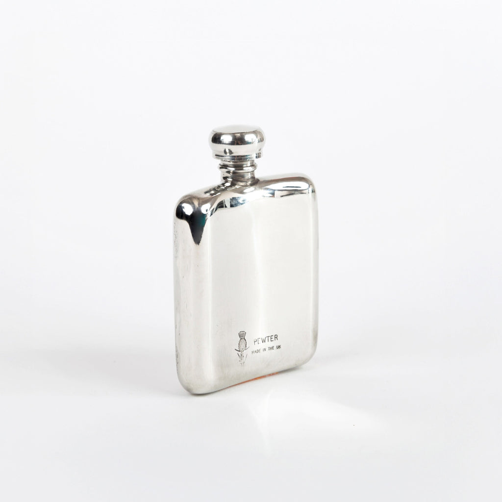 Polished Pewter Flask - 2oz