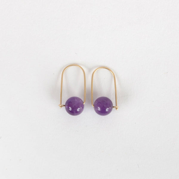 Carla Caruso - Wide Arch Earrings - Amethyst