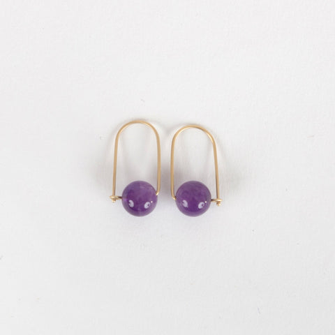 Carla Caruso - Wide Arch Earrings - Amethyst
