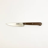 Knife with a wooden handle on a white background