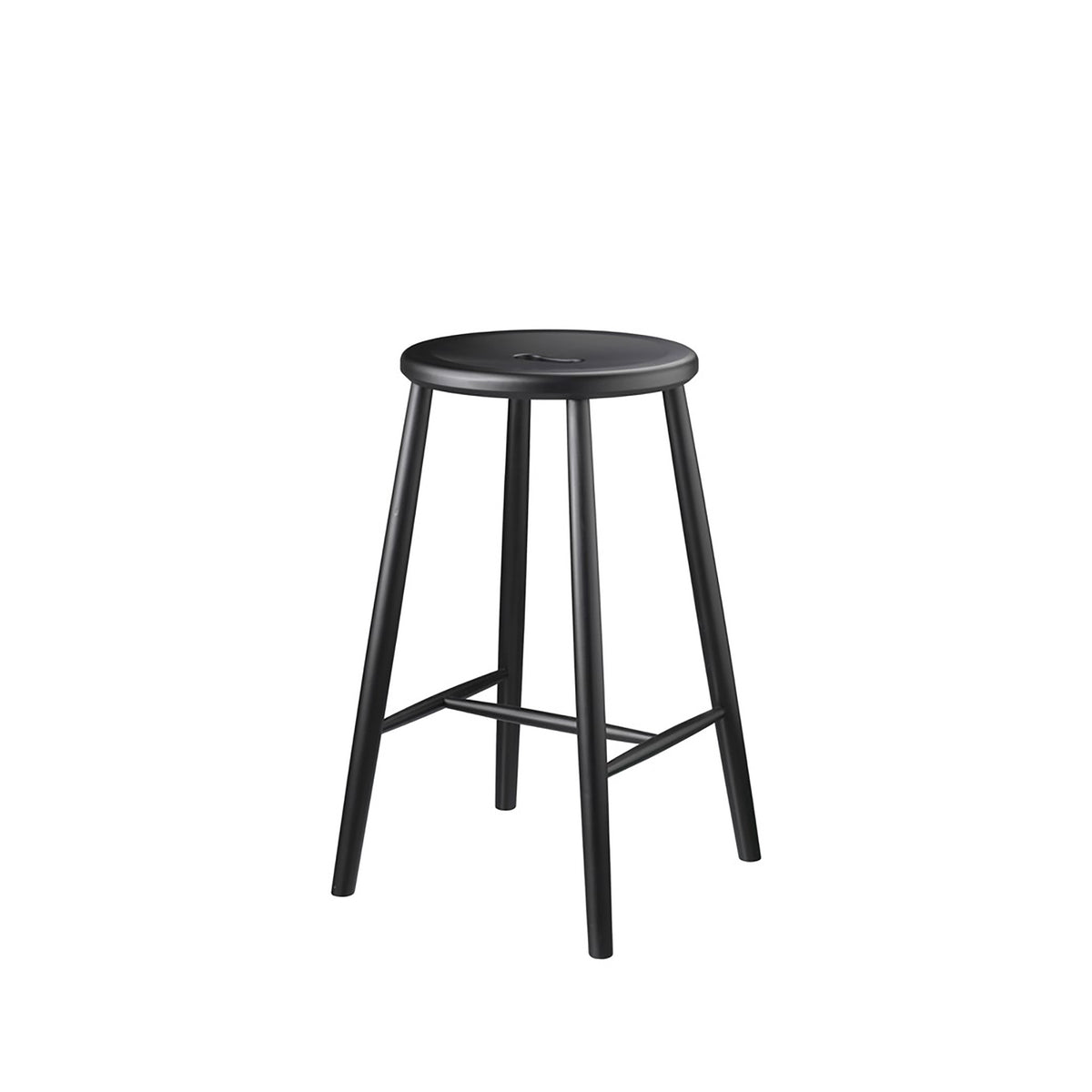 FDB Møbler - J27C Counter Stool - Jet Black Painted Beech
