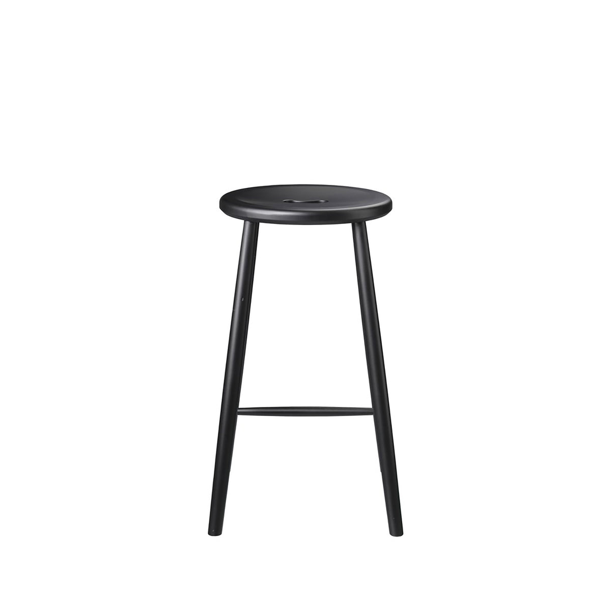 FDB Møbler - J27C Counter Stool - Jet Black Painted Beech
