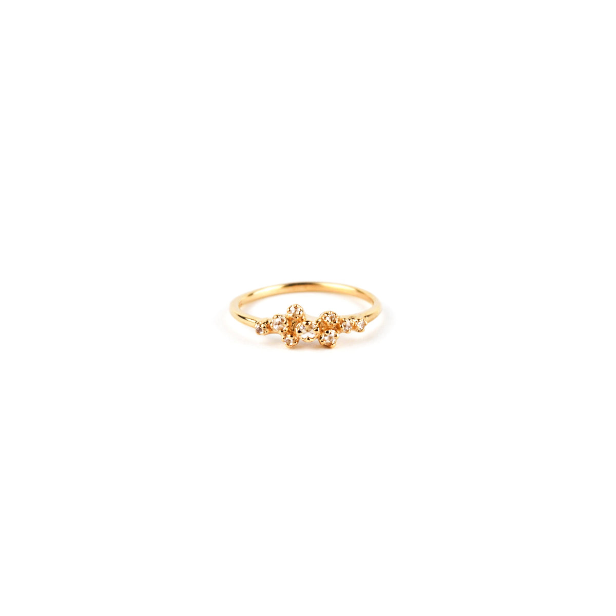 N + A - Rose Bush Ring with Diamond - Size 6