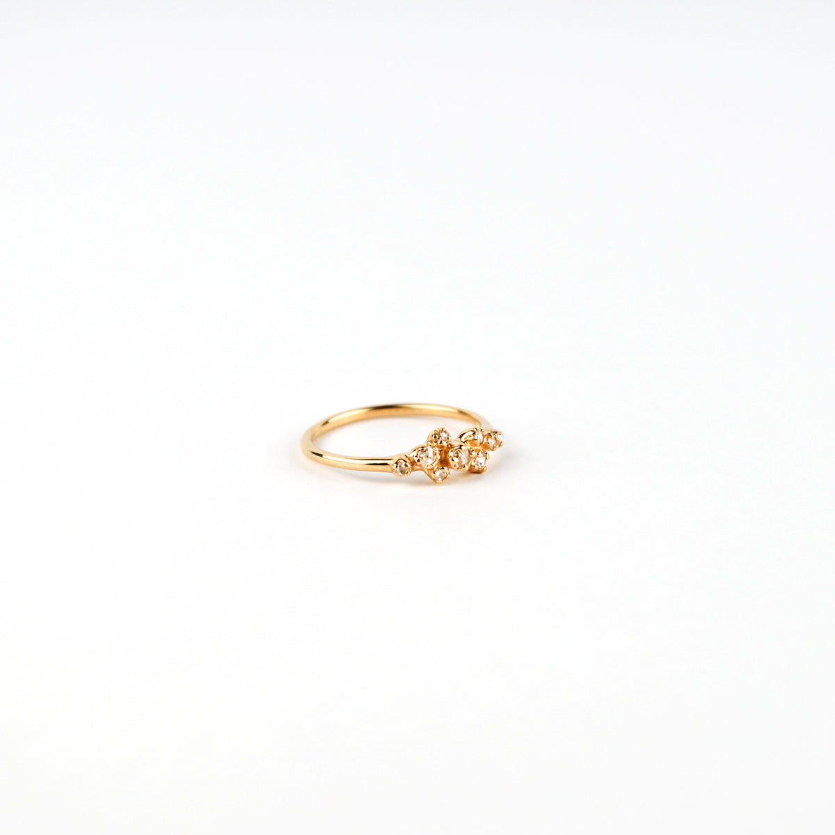 N + A - Rose Bush Ring with Diamond - Size 6