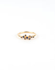 N + A - Rose Bush Ring with Blue Sapphire - Size 6.5