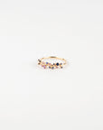 N + A - Eucalyptus Ring with Blue & Pink Sapphire - Size 5.5