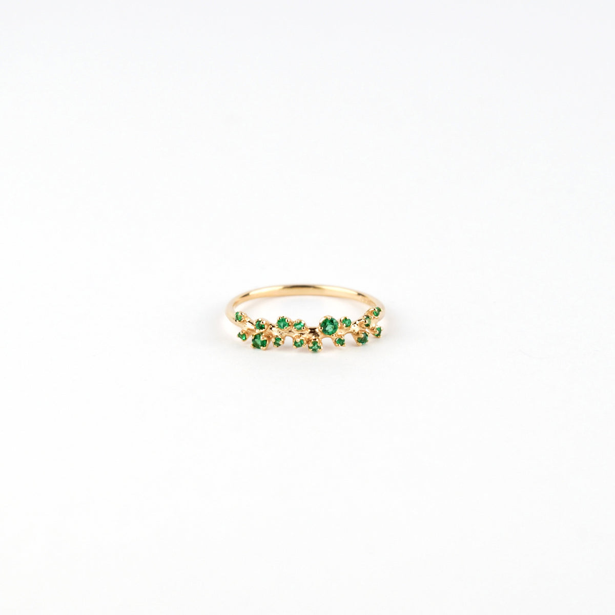 N + A - Eucalyptus Ring with Emerald - Size 6