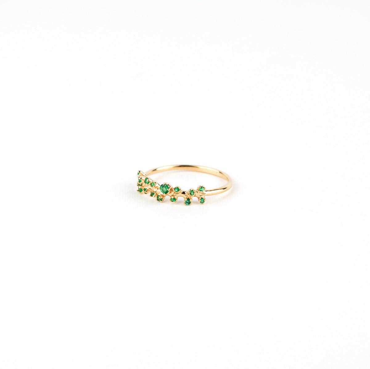 N + A - Eucalyptus Ring with Emerald - Size 6