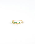 N + A - Eucalyptus Ring with Emerald - Size 6