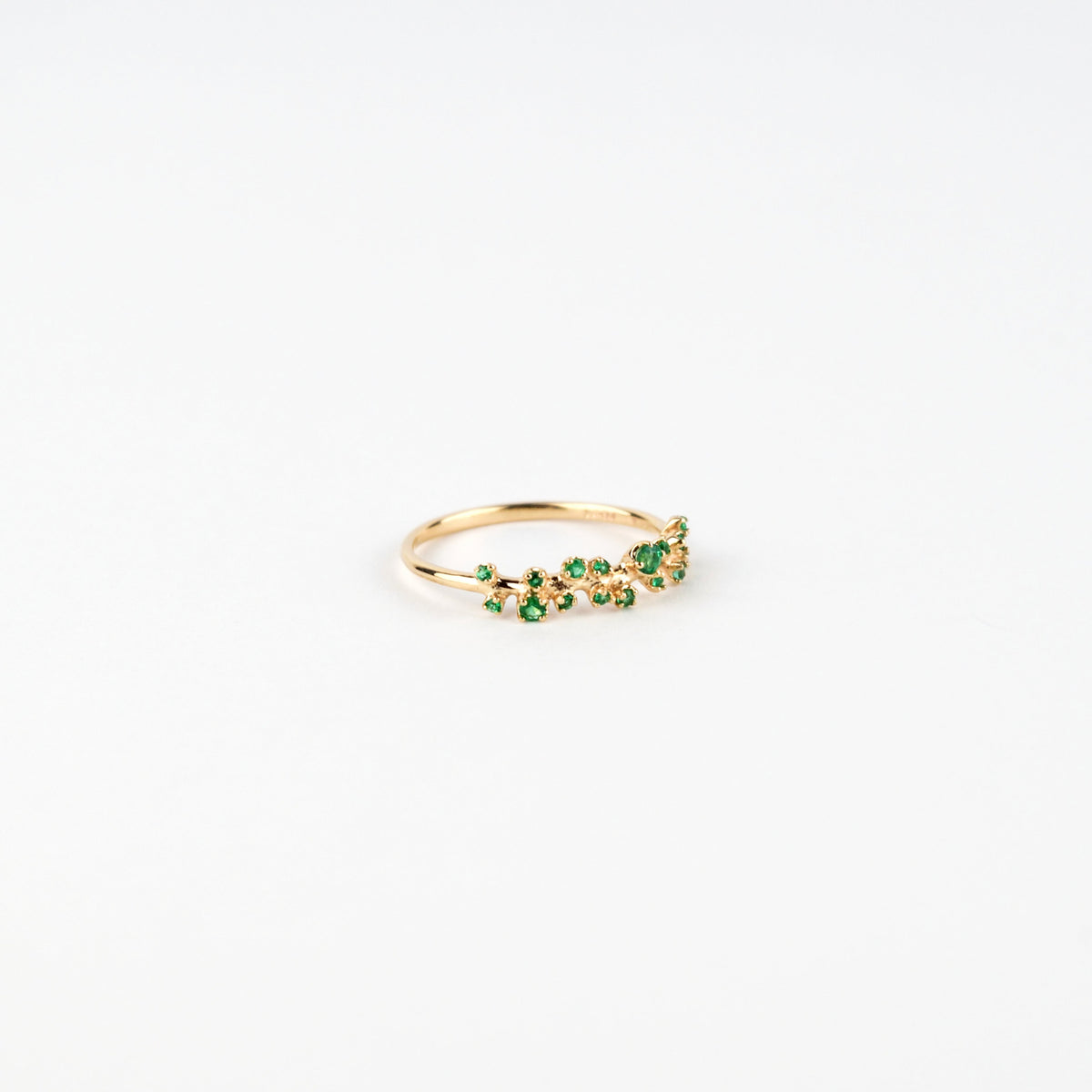 N + A - Eucalyptus Ring with Emerald - Size 6
