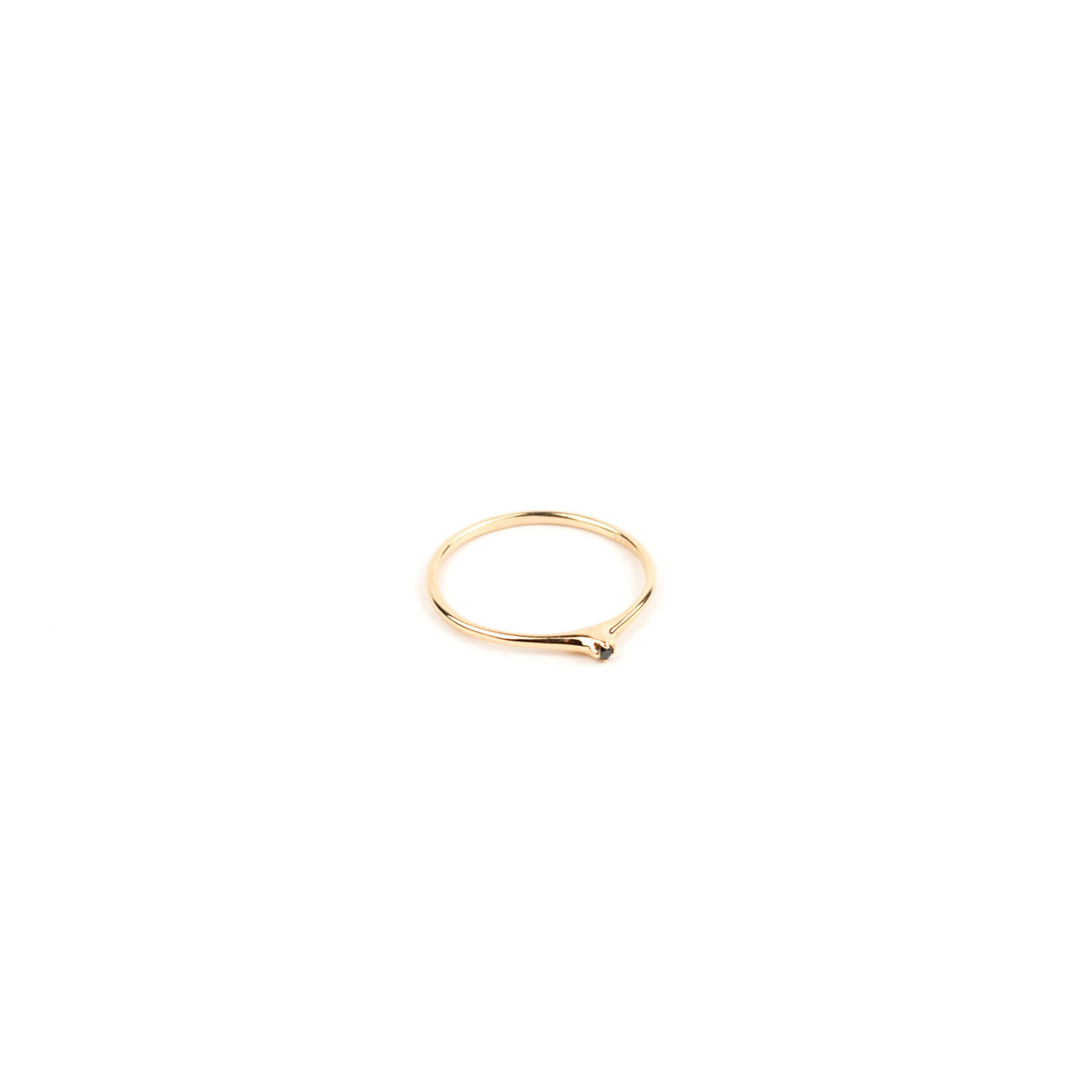 N + A - Petite Black Diamond Ring - Size 5.5
