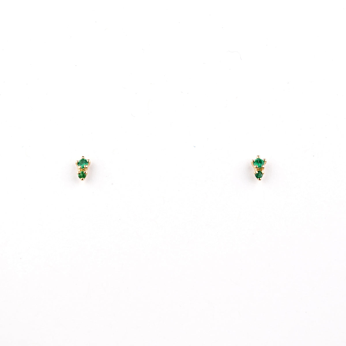 N + A - Two Emerald Studs