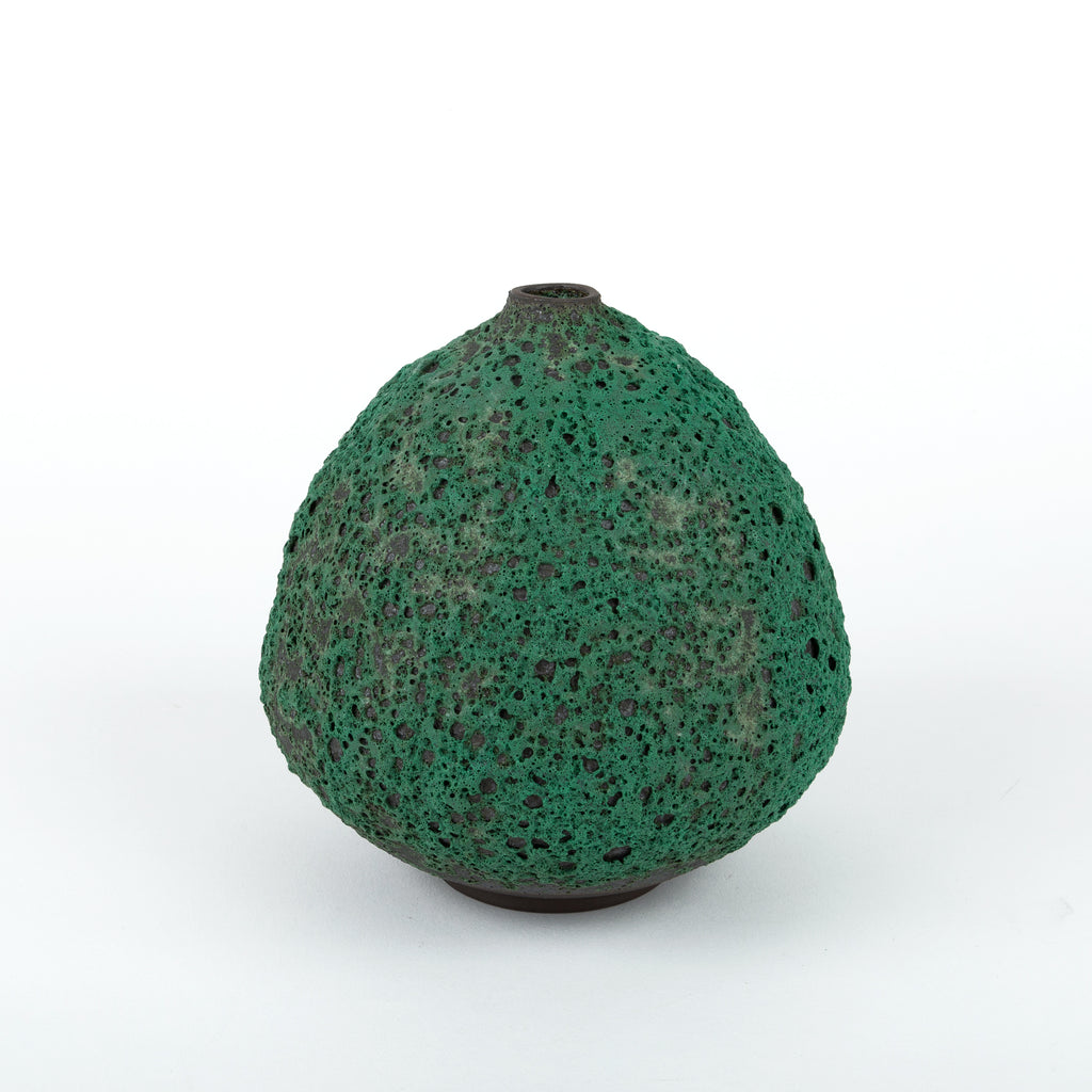 Heather Rosenman - Lava Series Vessel - Emerald 6"