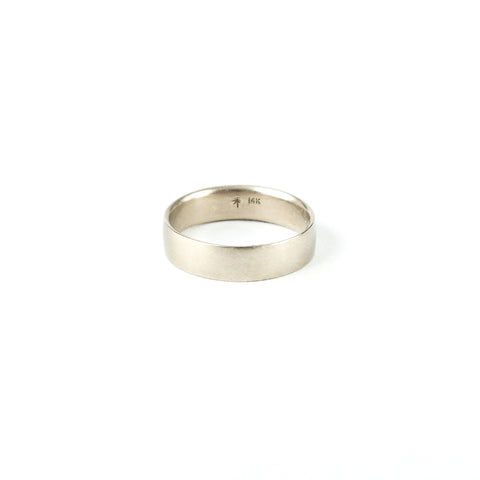 Carla Caruso - Large Flat Band - 14k White Gold