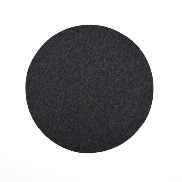 Wool Felt Placemat - Round 13" - Charcoal