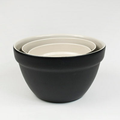 Anchor Mixing Bowls - Set of Three - Black & White