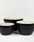 Anchor Mixing Bowls - Set of Three - Black & White
