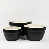 Anchor Mixing Bowls - Set of Three - Black & White