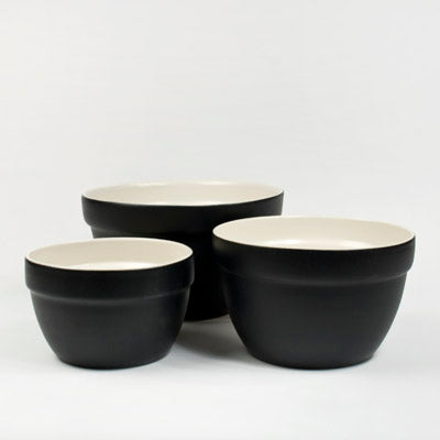 Anchor Mixing Bowls - Set of Three - Black & White