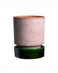 Hoff Planter & Saucer - 5.5" Ø - Rosa Pot/Emerald Green Saucer