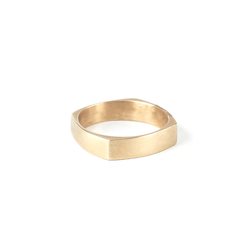 Carla Caruso - Medium Square Band - 14k Yellow Gold