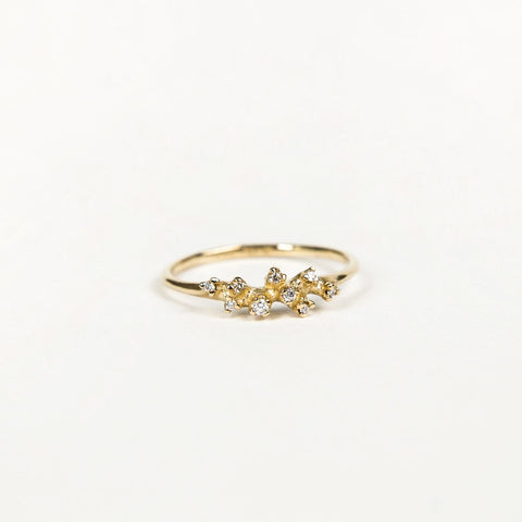 N + A - Diamond Cluster Ring - Size 6