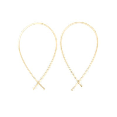 Carla Caruso - Large Ribbon Dainty Hoop Earrings