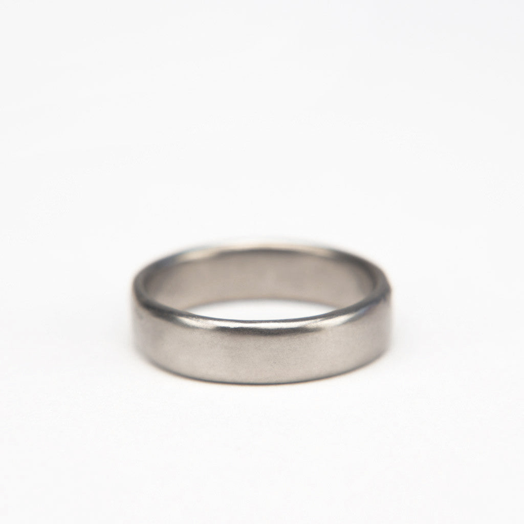 Black Barc - Square Round Band - 14k White Gold