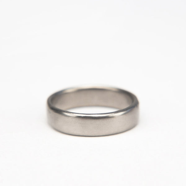 Black Barc - Square Round Band - 14k White Gold