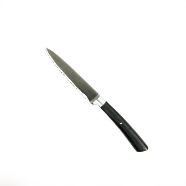 David Mellor Kitchen Knives - Black Handle Collection - Serrated Paring Knife