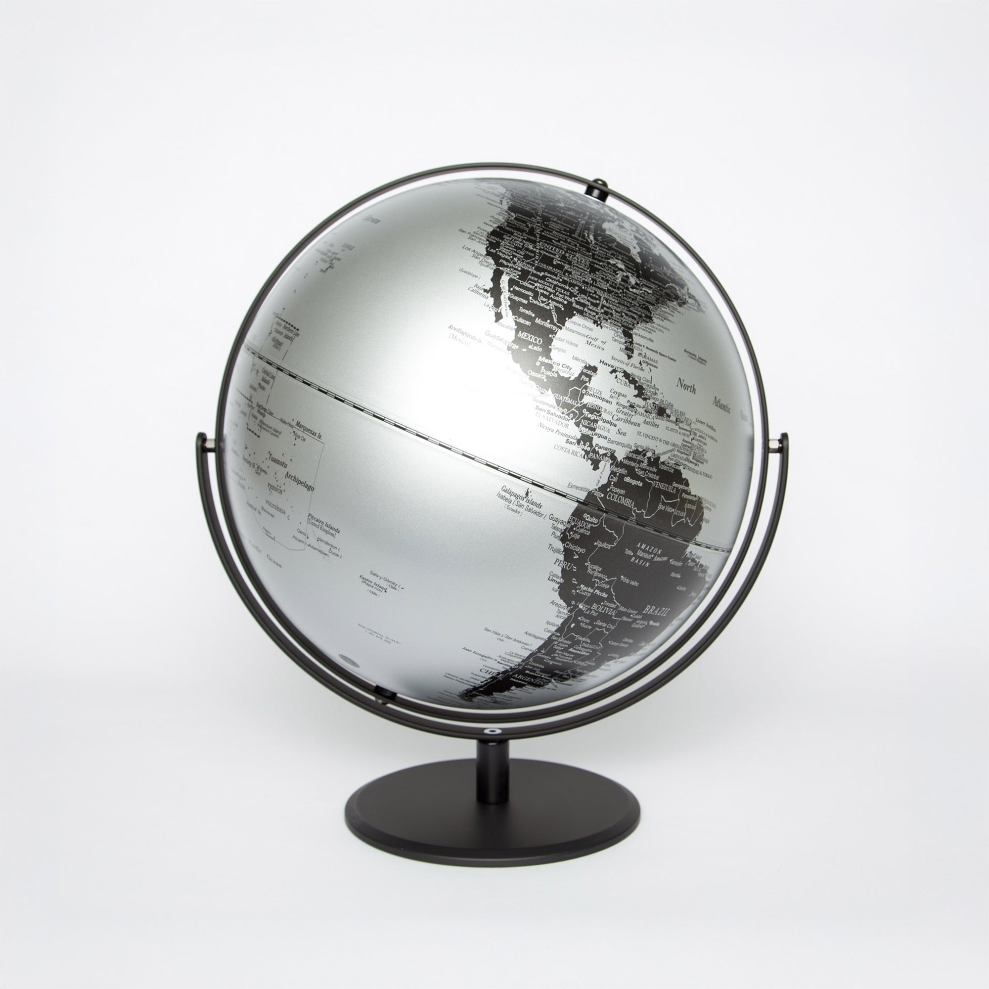 Modern Globes - Silver &amp; Matte Black