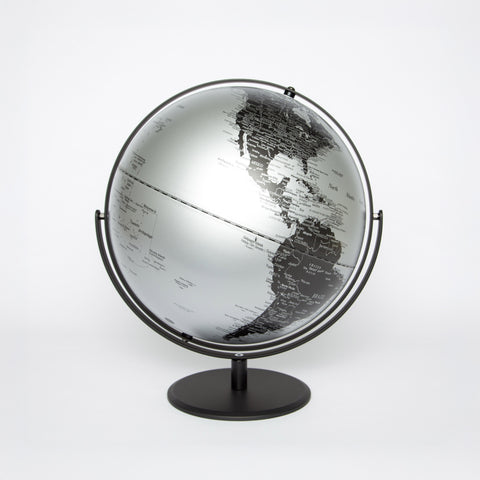 Modern Globes - Silver & Matte Black