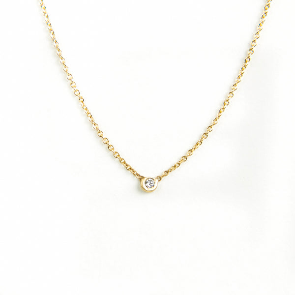 Carla Caruso - Itty Bitty Circle with Diamond Necklace