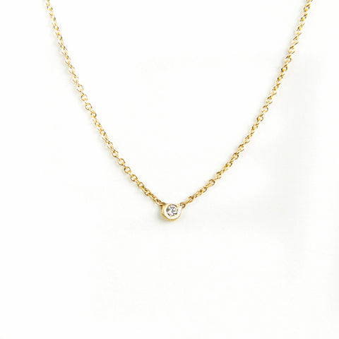 Carla Caruso - Itty Bitty Circle with Diamond Necklace