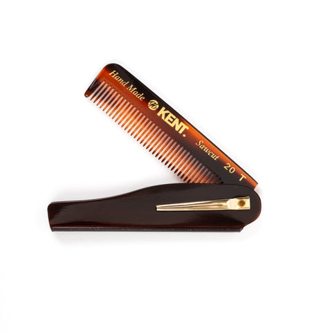 Kent Combs - Folding Pocket Comb w/Clip