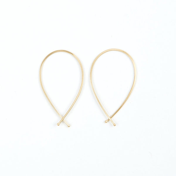 Carla Caruso - Medium Ribbon Dainty Hoop Earrings